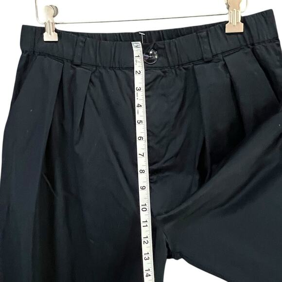 Anthropologie Maeve Curve Poplin Barrel Pants Womens XS Black High Rise Modern - Picture 9 of 15